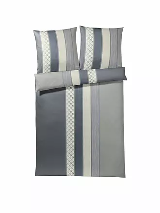 JOOP | Satin-Bettwäsche "Cornflower Stripes" 70x90 / 140x200cm (Deep Coal) | 
